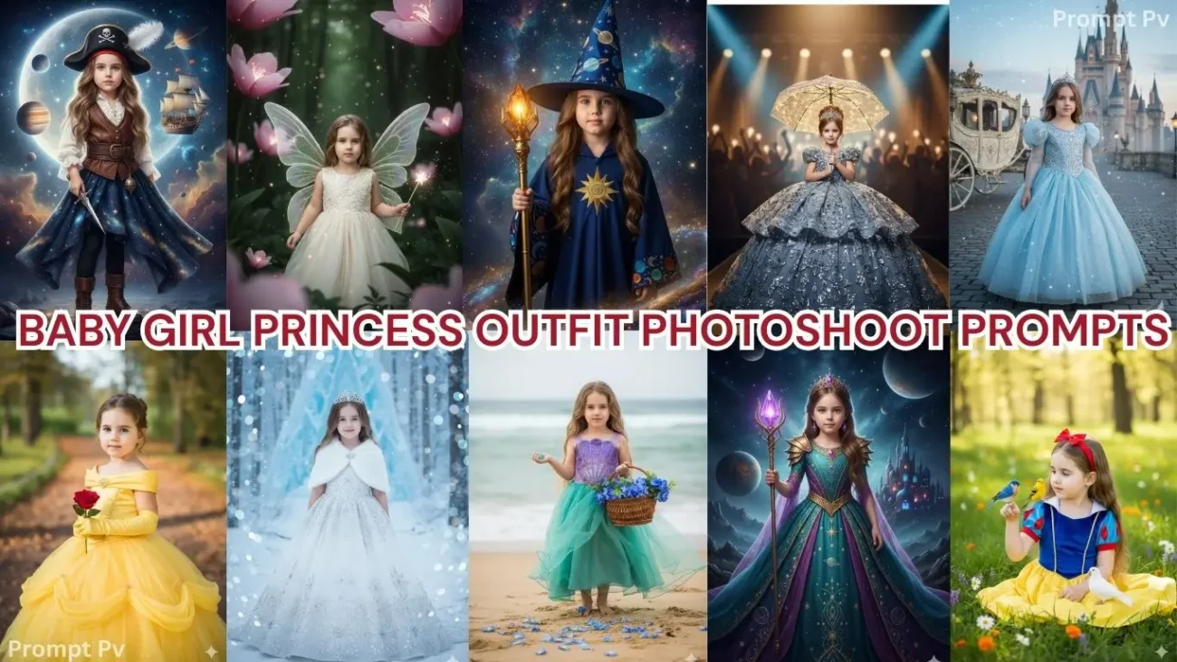 Baby Girl Princess Outfit Photoshoot Prompts (1)