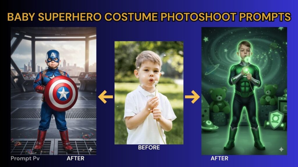 Baby Superhero Costume Photoshoot Prompts2