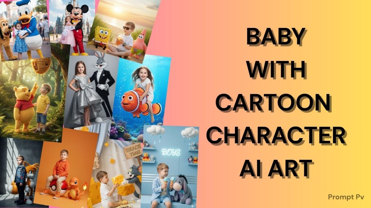 Baby with Cartoon Character AI Art