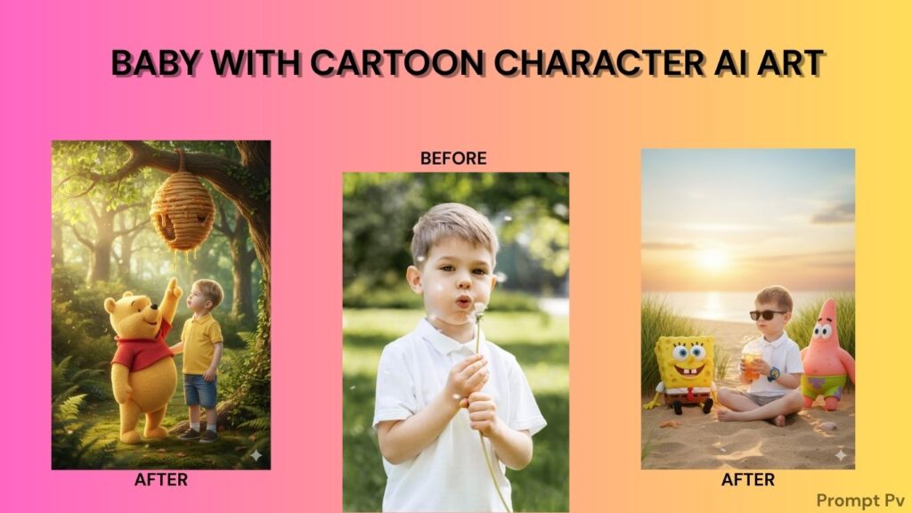 Baby with Cartoon Character AI Art (3)