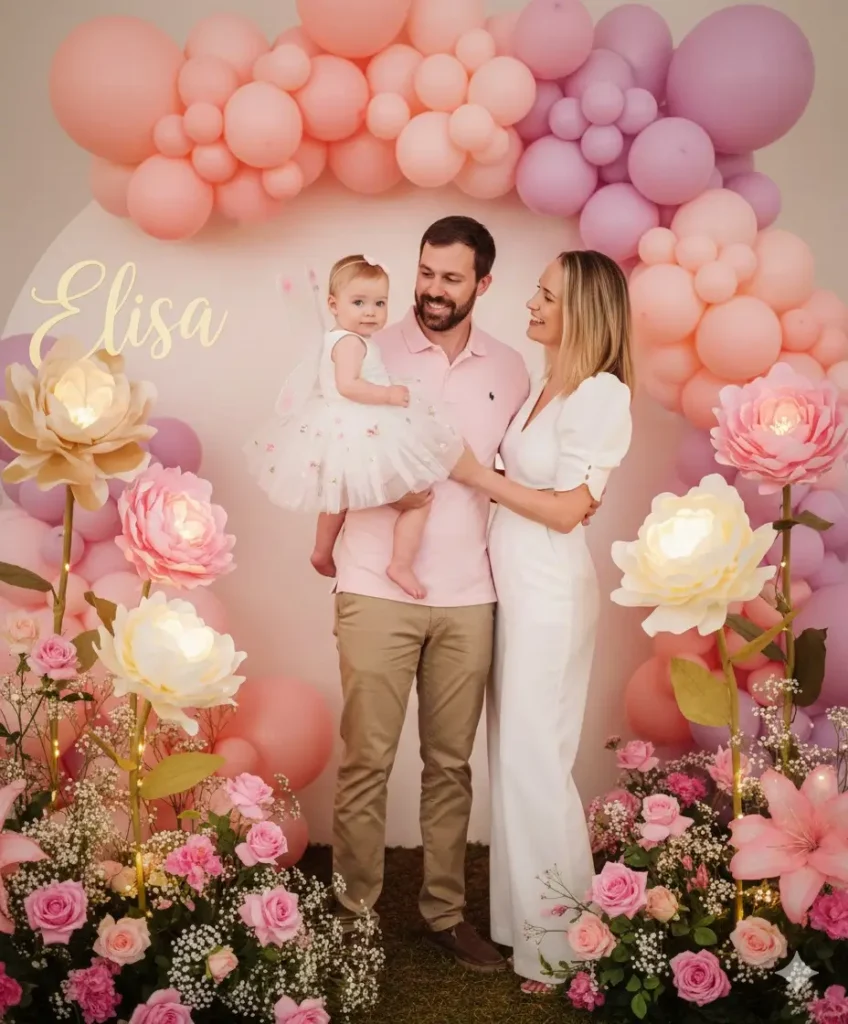 Floral Garden Baby Birthday Theme Photoshoot2