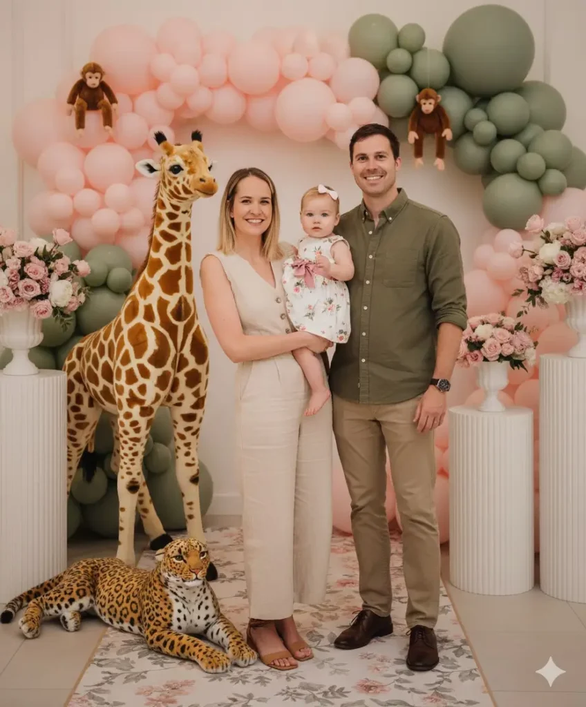 Jungle Safari Baby Birthday Theme Photoshoot1