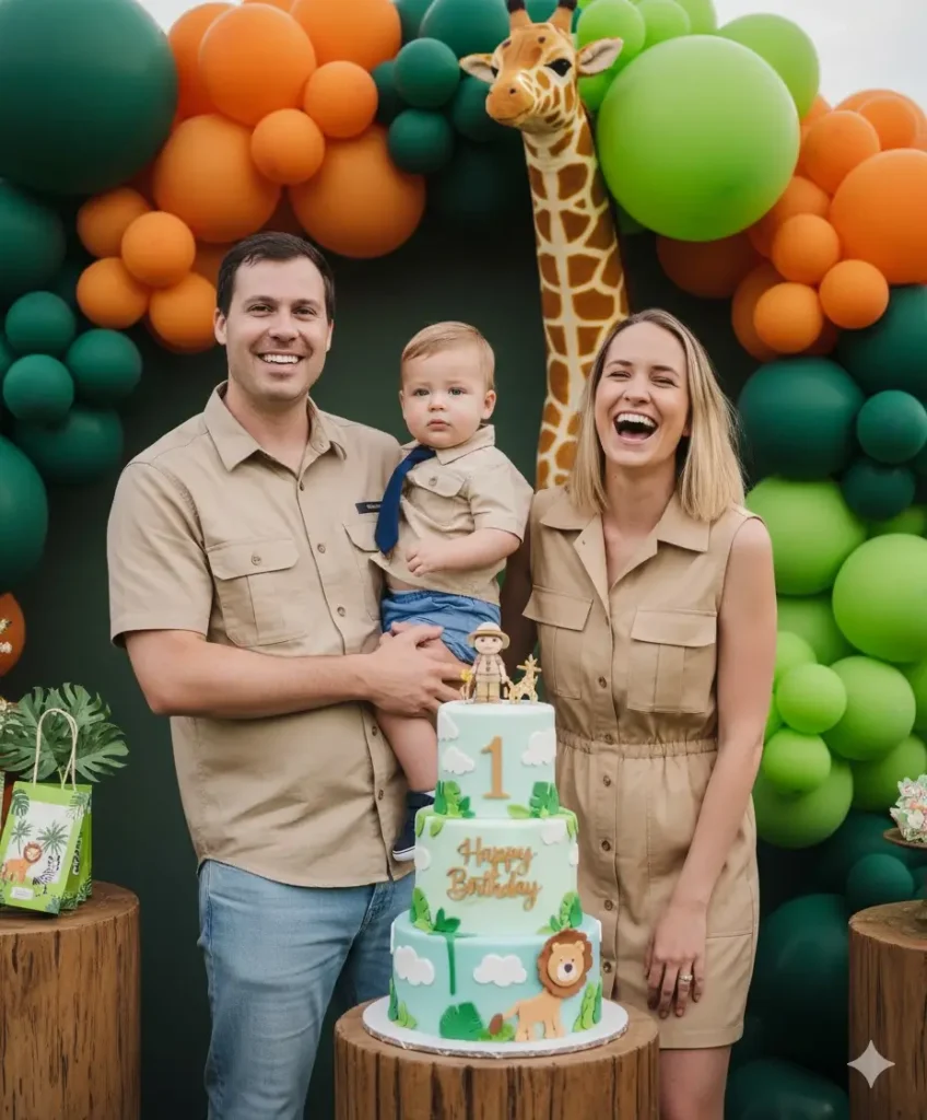 Jungle Safari Baby Birthday Theme Photoshoot2