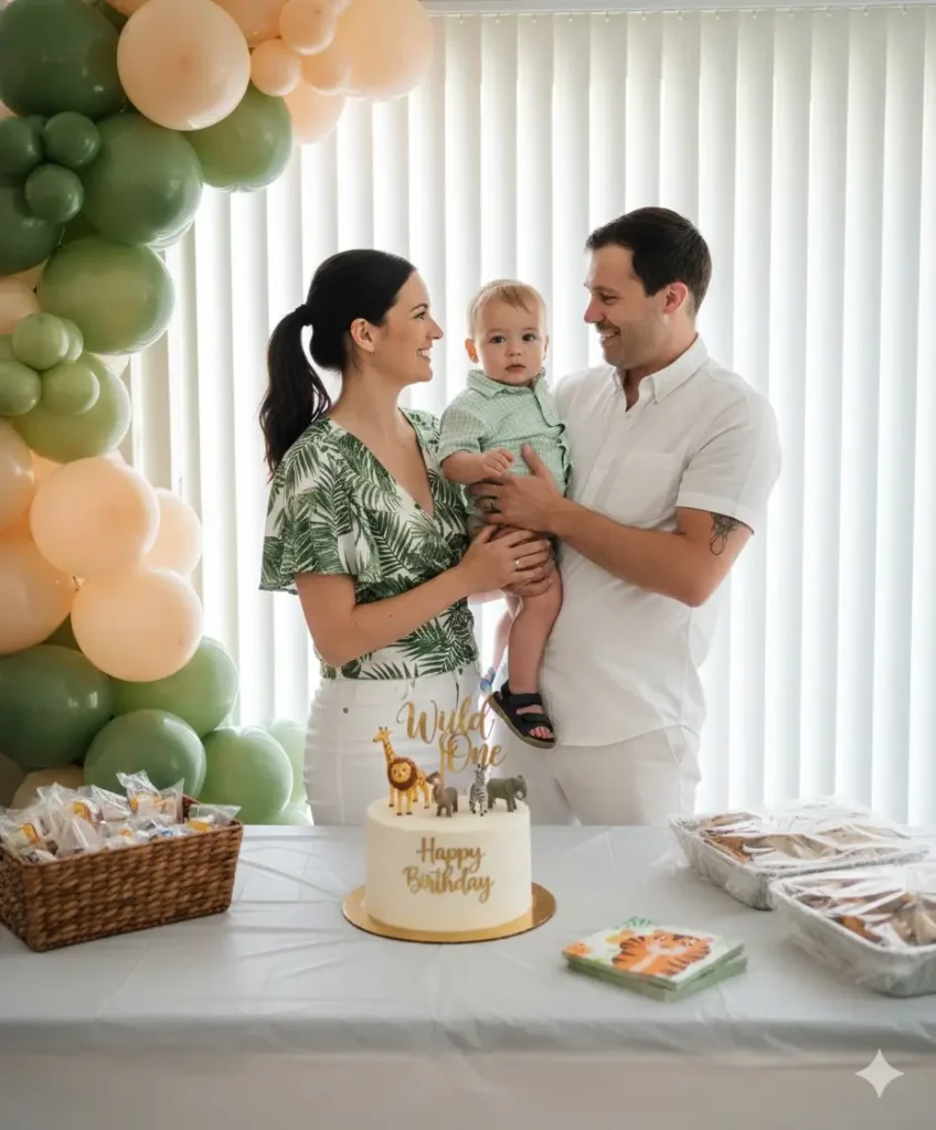 Jungle Safari Baby Birthday Theme Photoshoot4