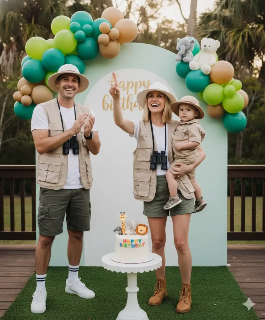Jungle Safari Baby Birthday Theme Photoshoot6